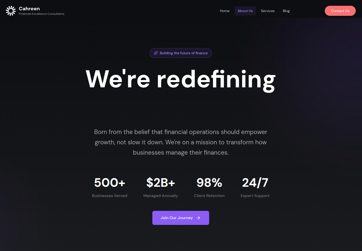 Financial Reporting Interface