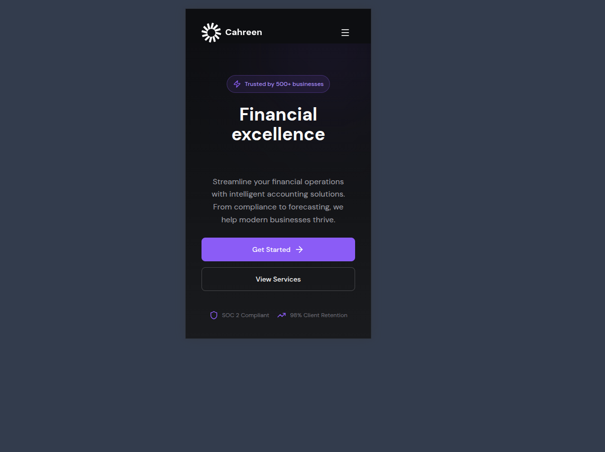 Mobile Responsive Dashboard